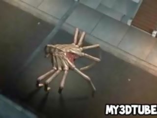 Prohnaný 3d blondýnka enchantress v prdeli podle dva mimozemšťan spiders