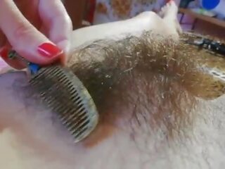 Hårete busk fetisj vids den beste hårete fitte i nær opp med stor kllitoris