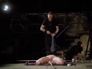 Tied up teen slave screaming in pain bondage and BDSM xxx movie