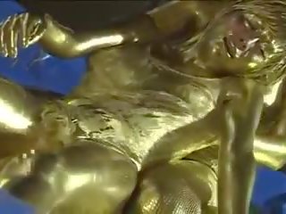 Királynő tortures arany painted szolga